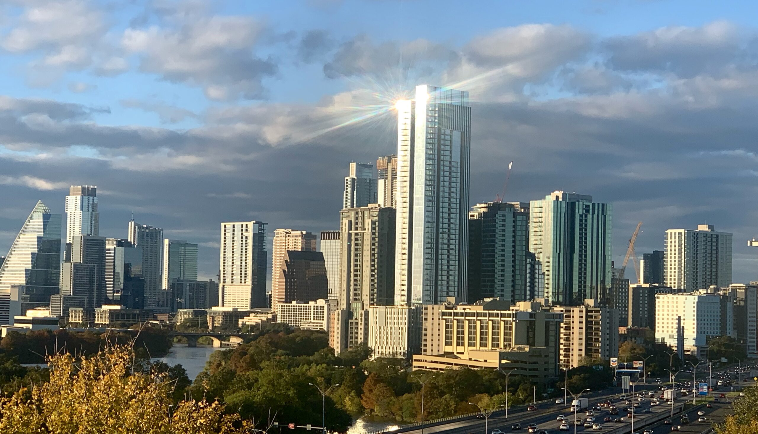 City view from The Downtown Modern from top deck.